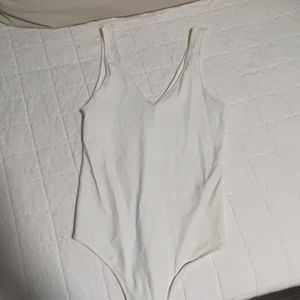 Abercrombie & Fitch white tank bodysuit